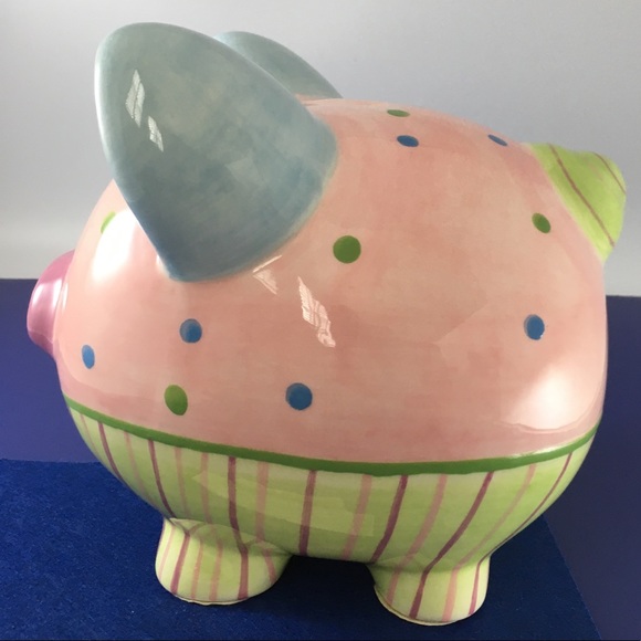 Hand Painted Piggy Bank - Picture 2 of 6